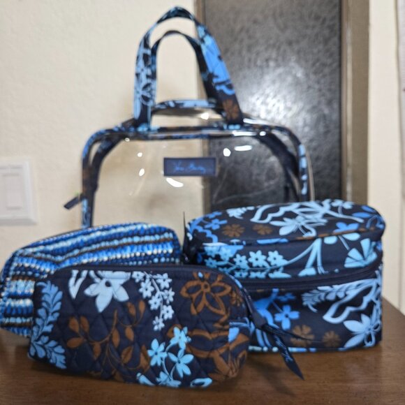 #259 Vera Bradley 4-Piece Cosmetic Organizer Set – Java Floral – NWT - Picture 2 of 8